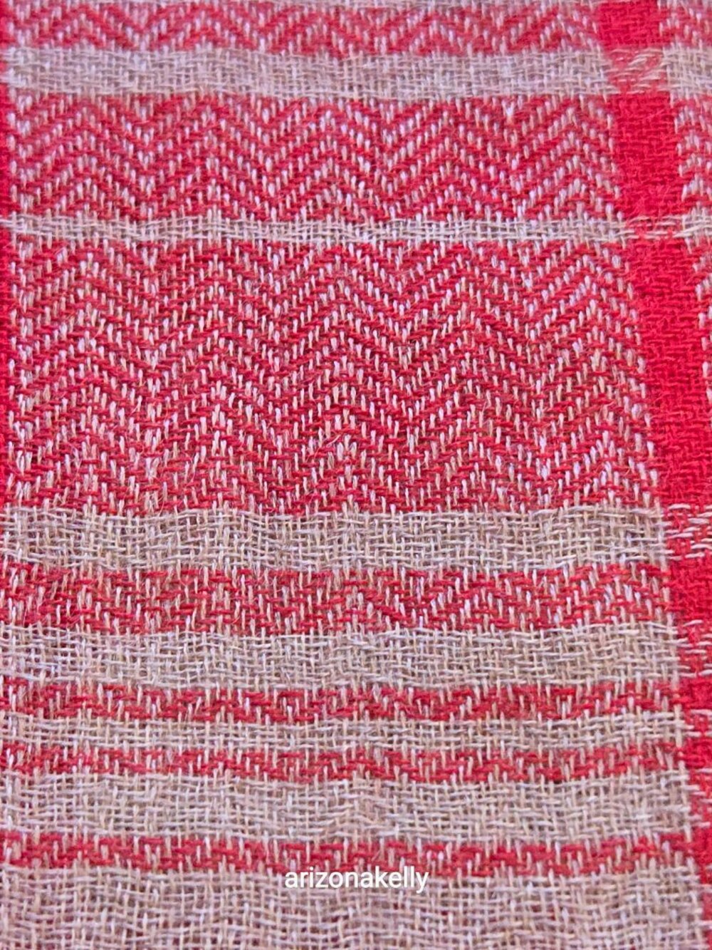 Ahujasons Cashmere Red, Grey, and Orange Plaid Scarf - Picture 7 of 16